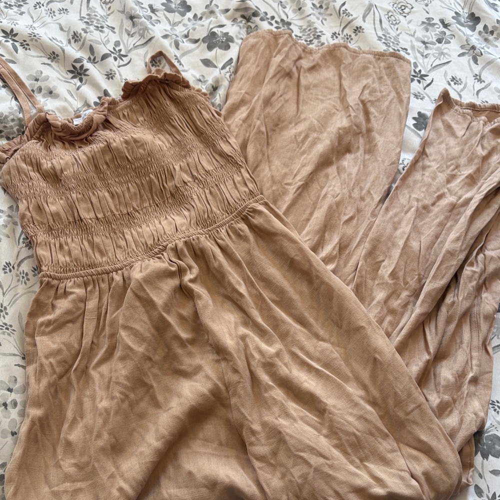 Women's Tan Jumpsuit